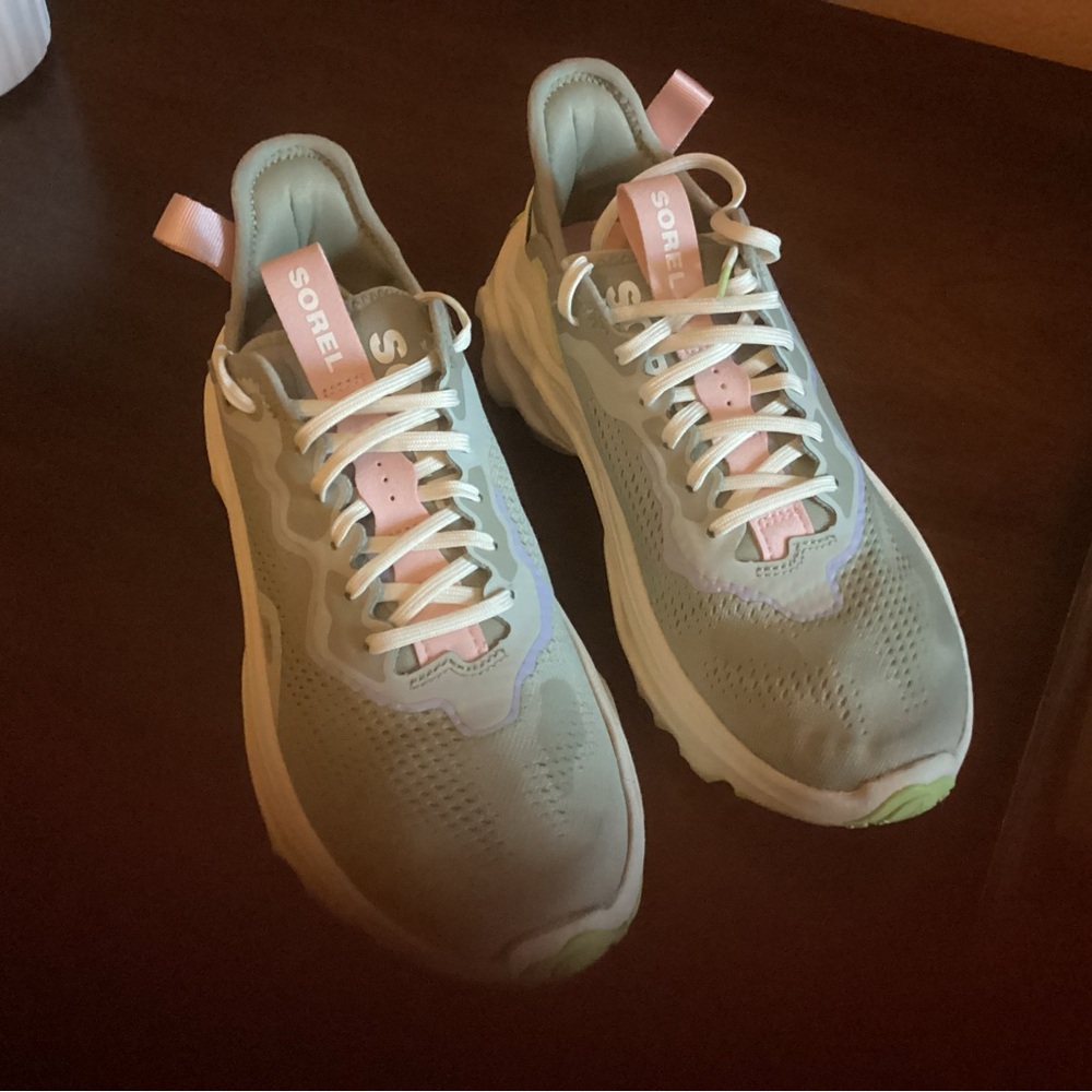 Sorel Women's Gray, Green and Pink Sneakers